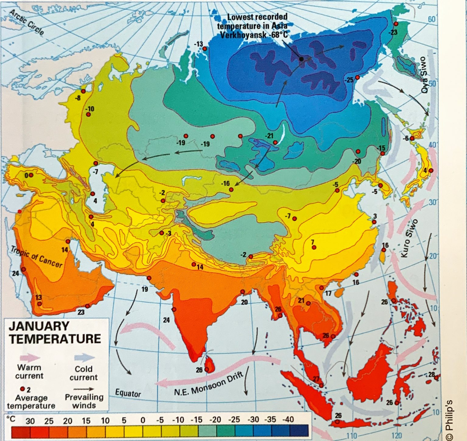 Пользуясь климатической картой