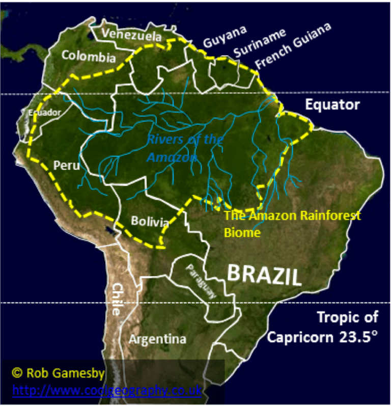 Amazon Rainforest On Map